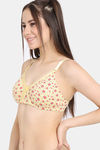 Rosaline Everyday Double Layered Non-Wired 3/4th Coverage  T-Shirt Bra - Mellow Yellow — thumbnail 3